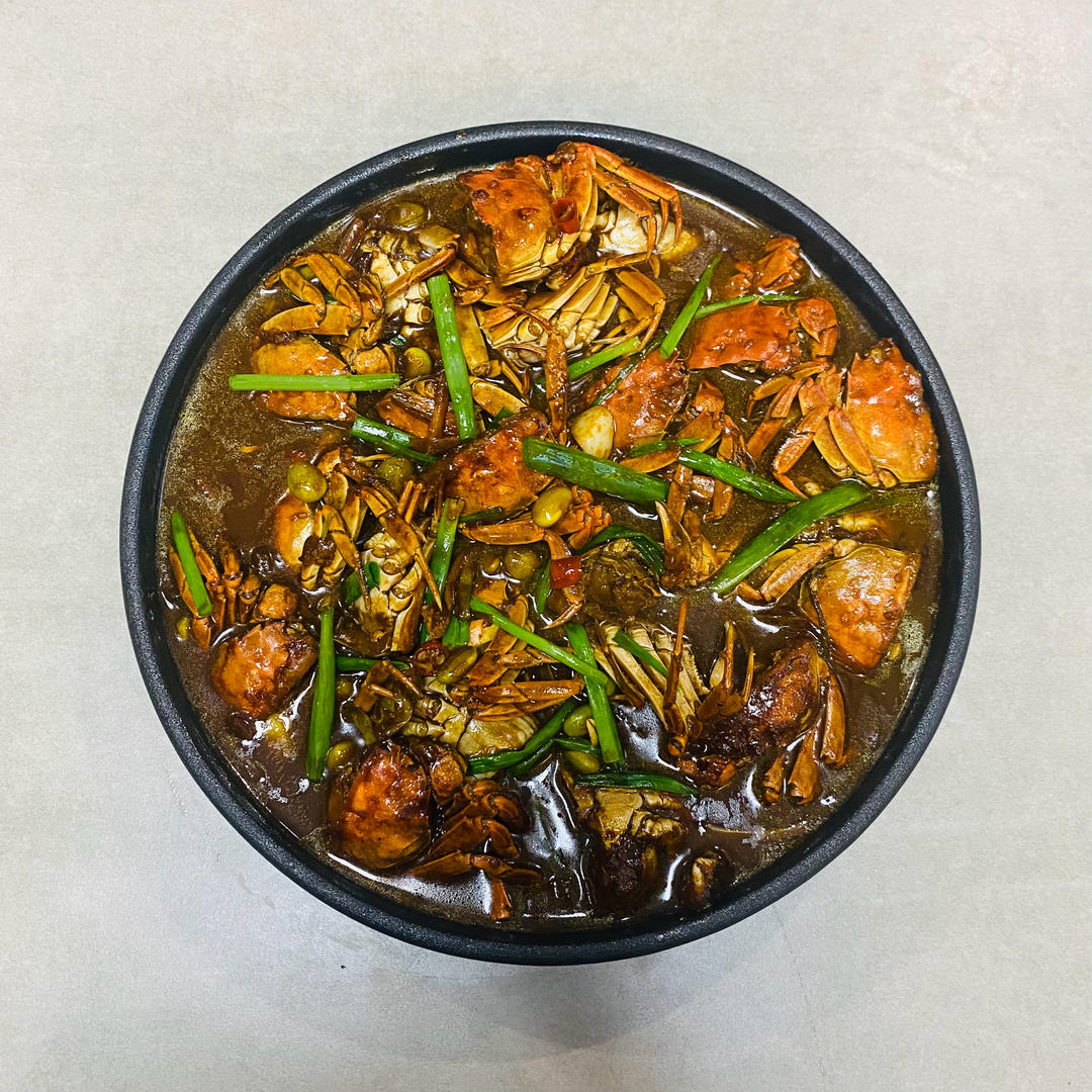 Braised River Crab with Edamame